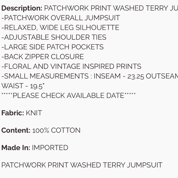 💕 Easel Boho Floral Jumpsuit - Picture 6 of 6